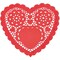 Juvale 100 Pack Red Paper Doilies, Heart Shaped Placemats for Crafts and Parties, Valentine’s Day Decorations, 10 x 9 Inch Cutout Paper Lace Heart Doilies